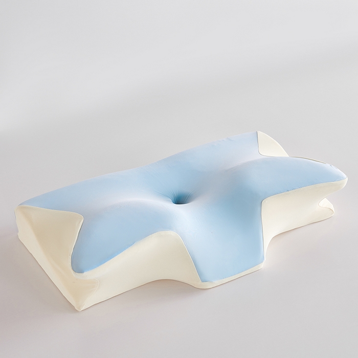 91家纺网 家纺一手货源 找家纺 纳斯顿家纺 2026新款夏季款小牛角枕头枕芯 蓝色