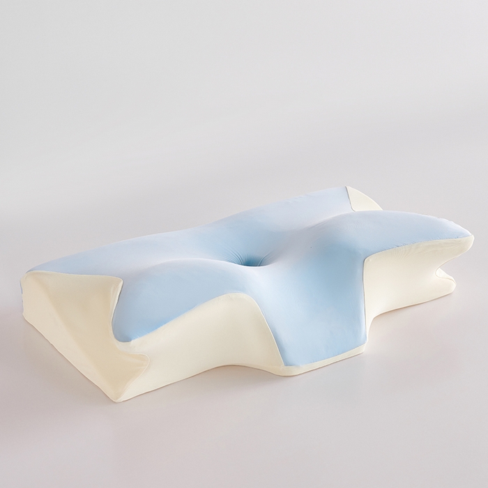 91家纺网 家纺一手货源 找家纺 纳斯顿家纺 2026新款夏季款小牛角枕头枕芯 蓝色