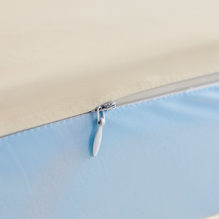 91家纺网 家纺一手货源 找家纺 纳斯顿家纺 2026新款夏季款小牛角枕头枕芯 蓝色