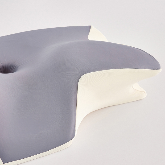 91家纺网 家纺一手货源 找家纺 纳斯顿家纺 2026新款夏季款小牛角枕头枕芯 深灰