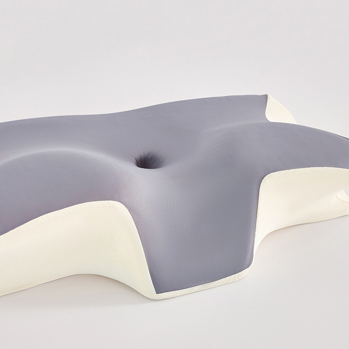 91家纺网 家纺一手货源 找家纺 纳斯顿家纺 2026新款夏季款小牛角枕头枕芯 深灰