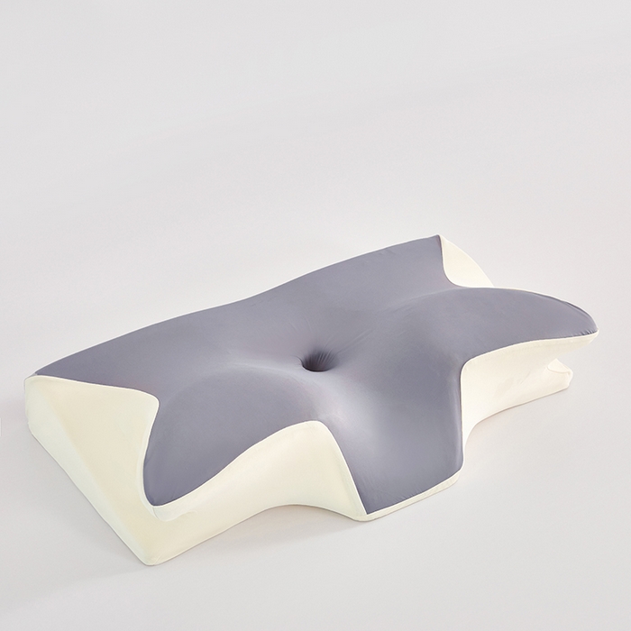 91家纺网 家纺一手货源 找家纺 纳斯顿家纺 2026新款夏季款小牛角枕头枕芯 深灰