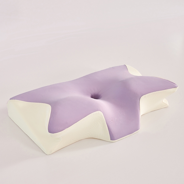 纳斯顿家纺 2026新款夏季款小牛角枕头枕芯 紫色
