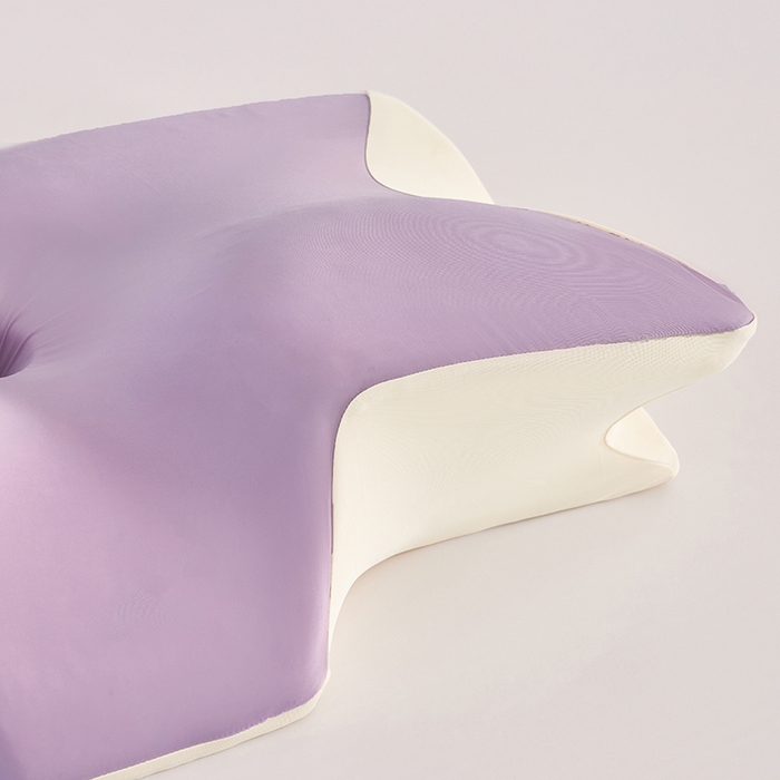 91家纺网 家纺一手货源 找家纺 纳斯顿家纺 2026新款夏季款小牛角枕头枕芯 紫色