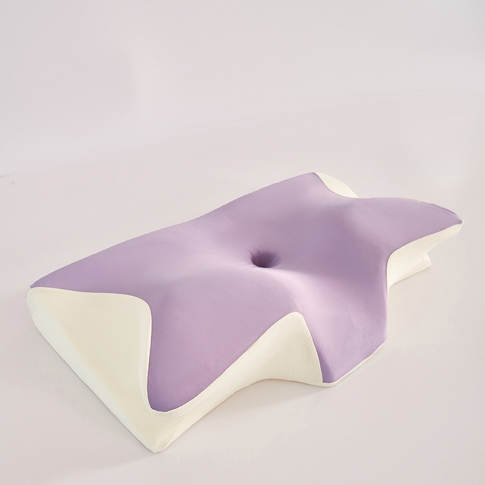 91家纺网 家纺一手货源 找家纺 纳斯顿家纺 2026新款夏季款小牛角枕头枕芯 紫色