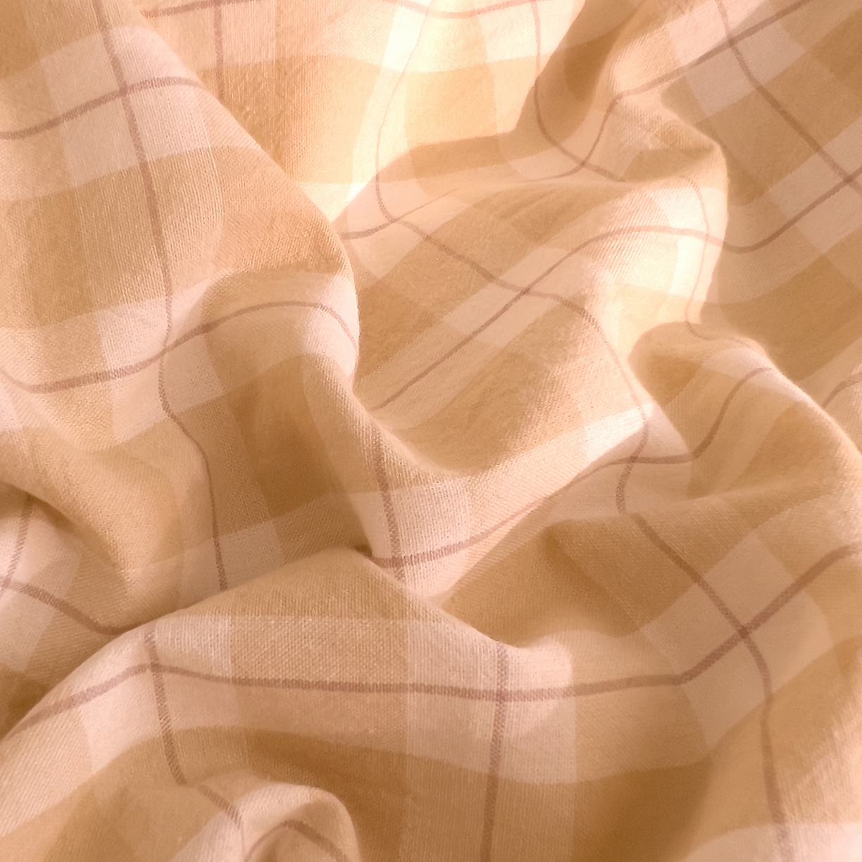 91家纺网 家纺一手货源 找家纺 DoDo 兜兜 2026新款全棉纯棉A类条格水洗棉单被套被套单件-可定做尺寸 半棠-卡其