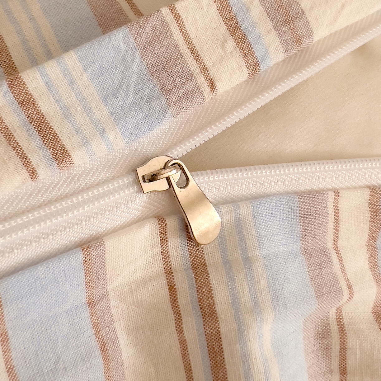 91家纺网 家纺一手货源 找家纺 DoDo 兜兜 2026新款全棉纯棉A类条格水洗棉单被套被套单件-可定做尺寸 左岸-蓝