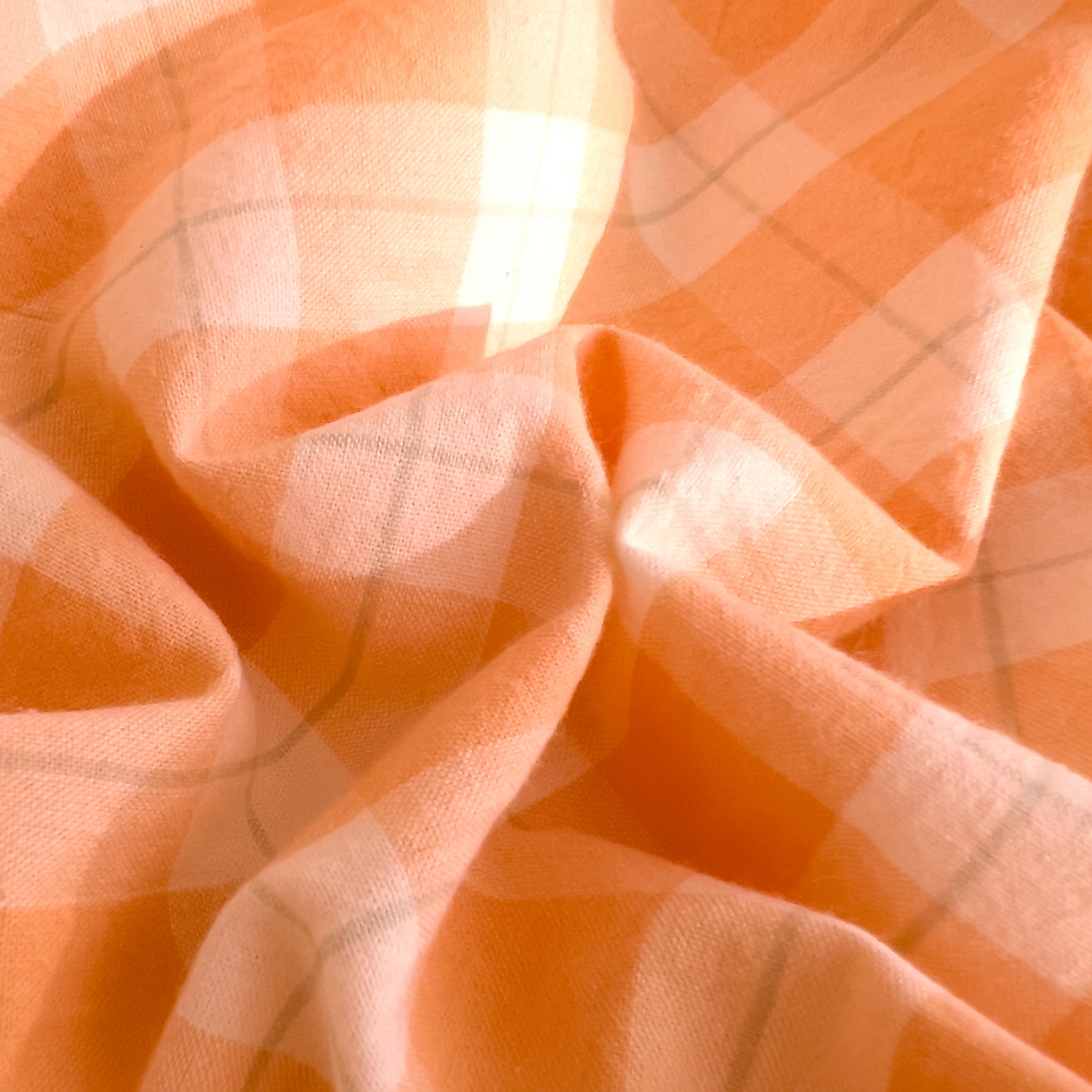 91家纺网 家纺一手货源 找家纺 DoDo 兜兜 2026新款全棉纯棉A类条格水洗棉单被套被套单件-可定做尺寸 半棠-桔