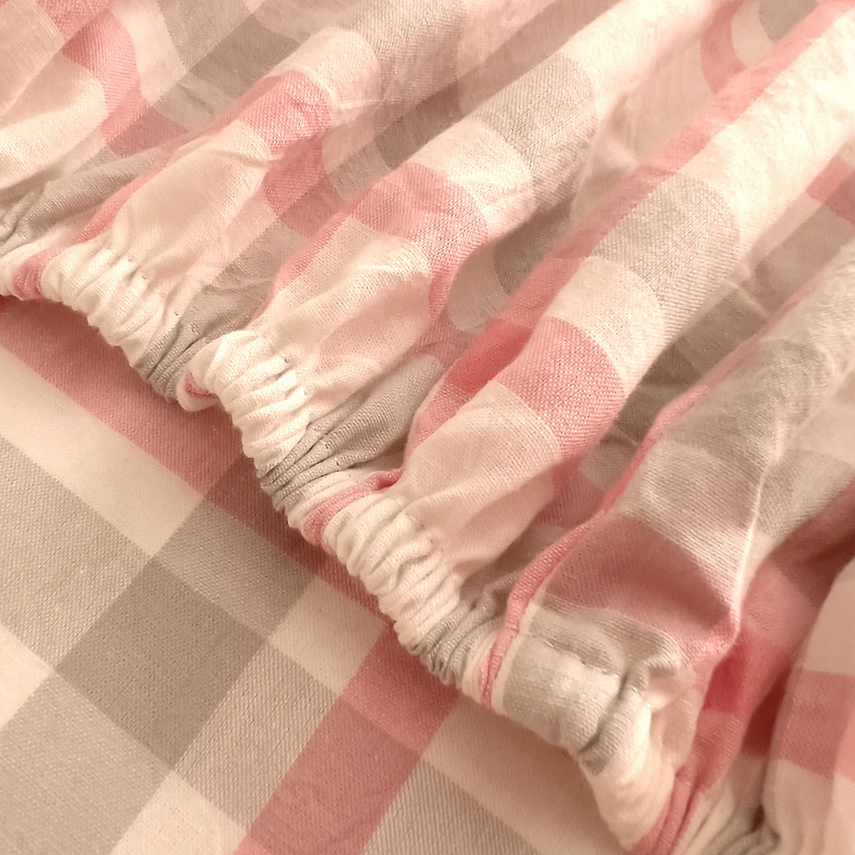 91家纺网 家纺一手货源 找家纺 DoDo 兜兜 2026新款全棉纯棉A类条格水洗棉单床笠床笠单件-可定做尺寸 禾里-灰粉