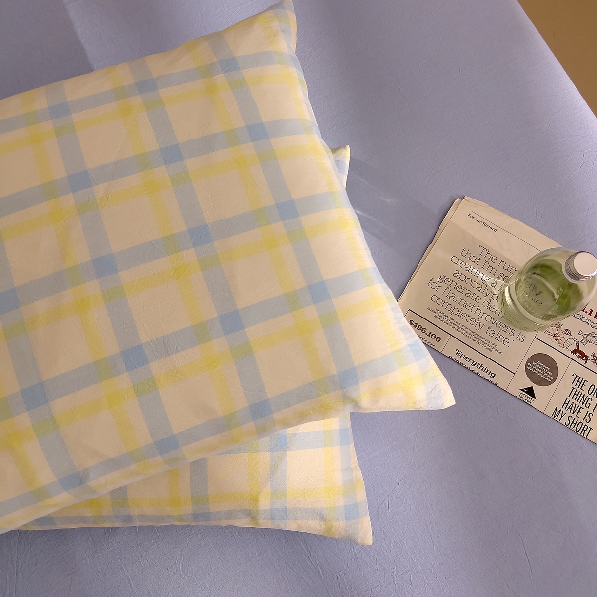 91家纺网 家纺一手货源 找家纺 DoDo 兜兜 2026新款全棉纯棉A类条格水洗棉单床笠床笠单件-可定做尺寸 禾里-黄蓝