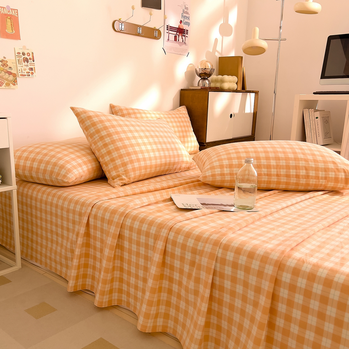 91家纺网 家纺一手货源 找家纺 （总）DoDo 兜兜 2026新款全棉纯棉A类条格水洗棉单床单床单单件-可定做尺寸