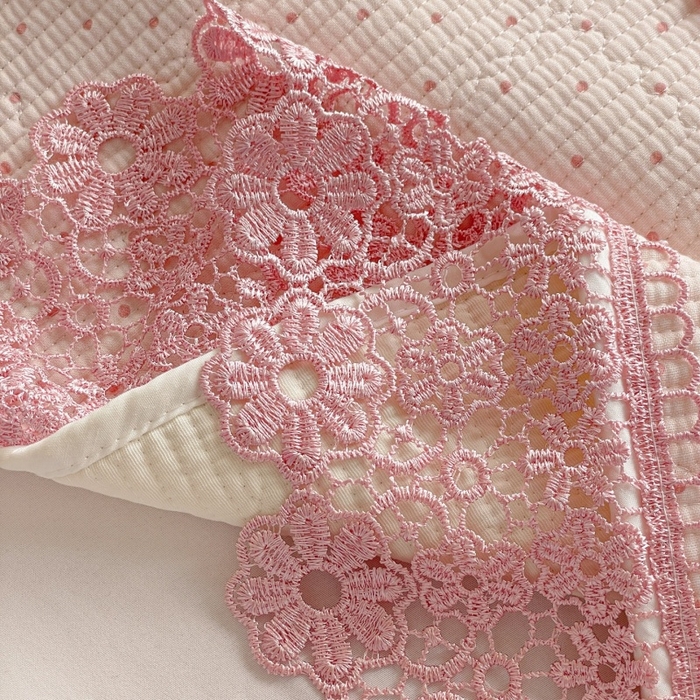 91家纺网 家纺一手货源 找家纺 （总）栩裕纺织 2026新款全棉双层纱棉花边榻榻米炕盖款