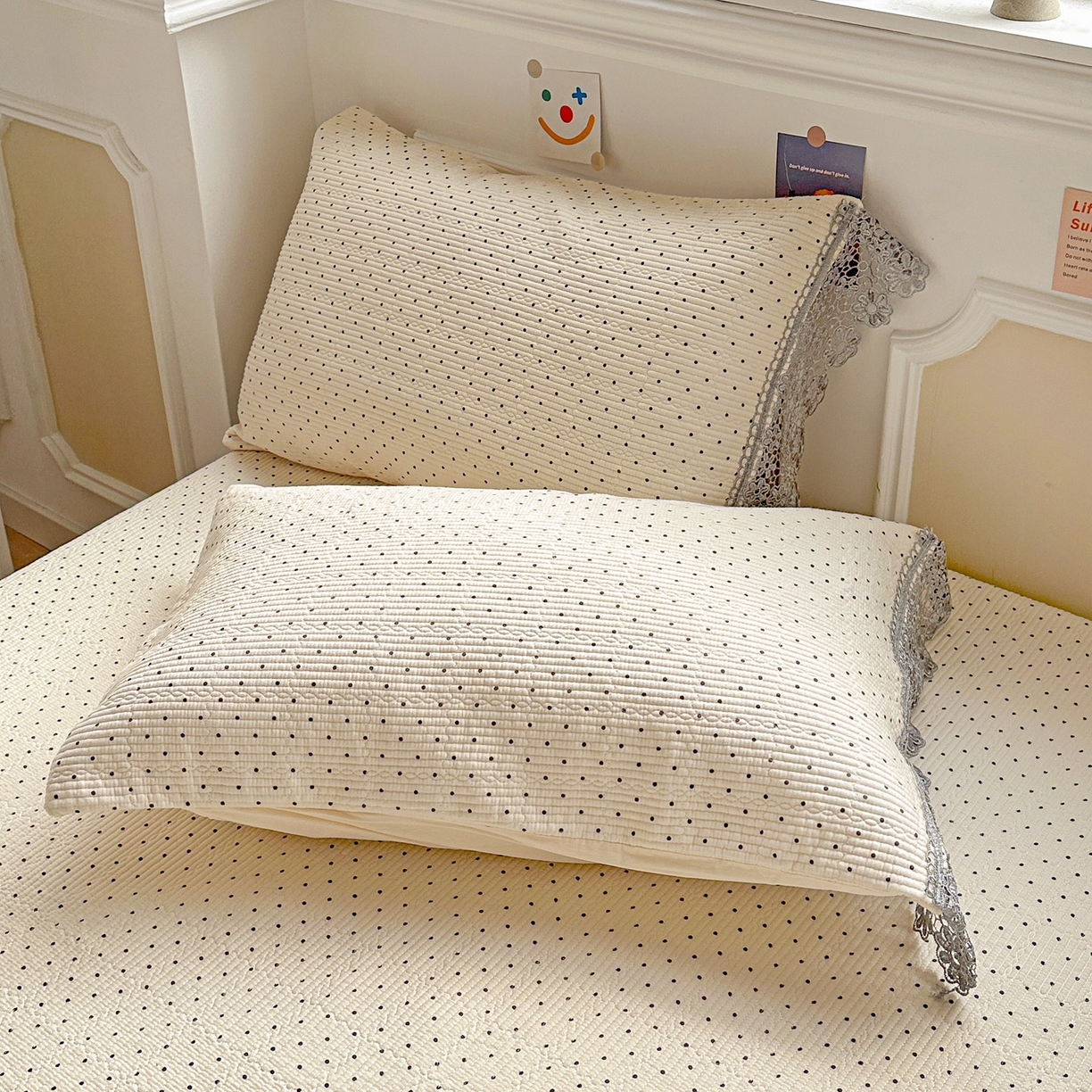 91家纺网 家纺一手货源 找家纺 （总）栩裕纺织 2026新款全棉双层纱梅花边床盖