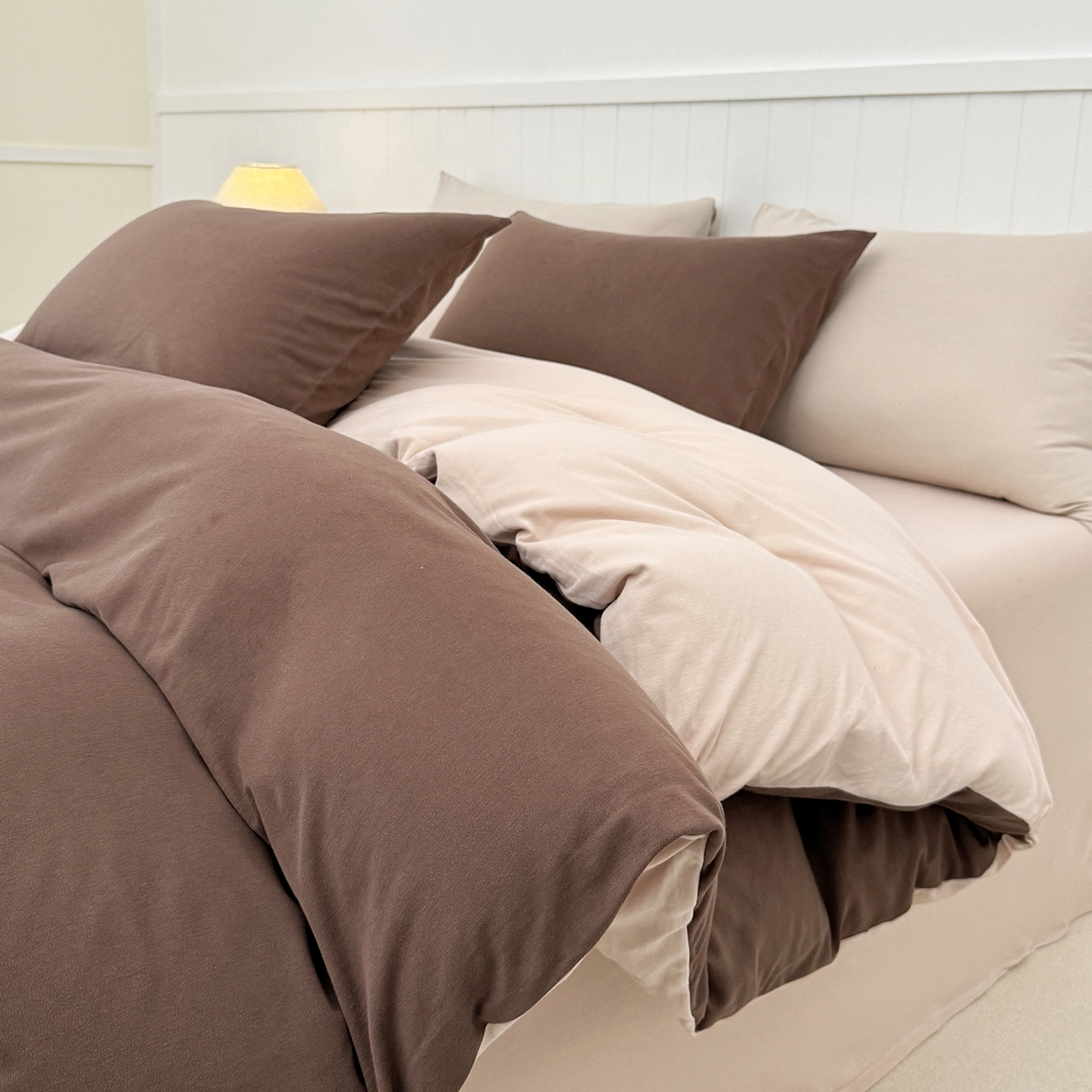 91家纺网 家纺一手货源 找家纺 （总）锦罗绣 2026年全棉纯棉针织棉螺旋纱四件套 单被套定制任意尺寸