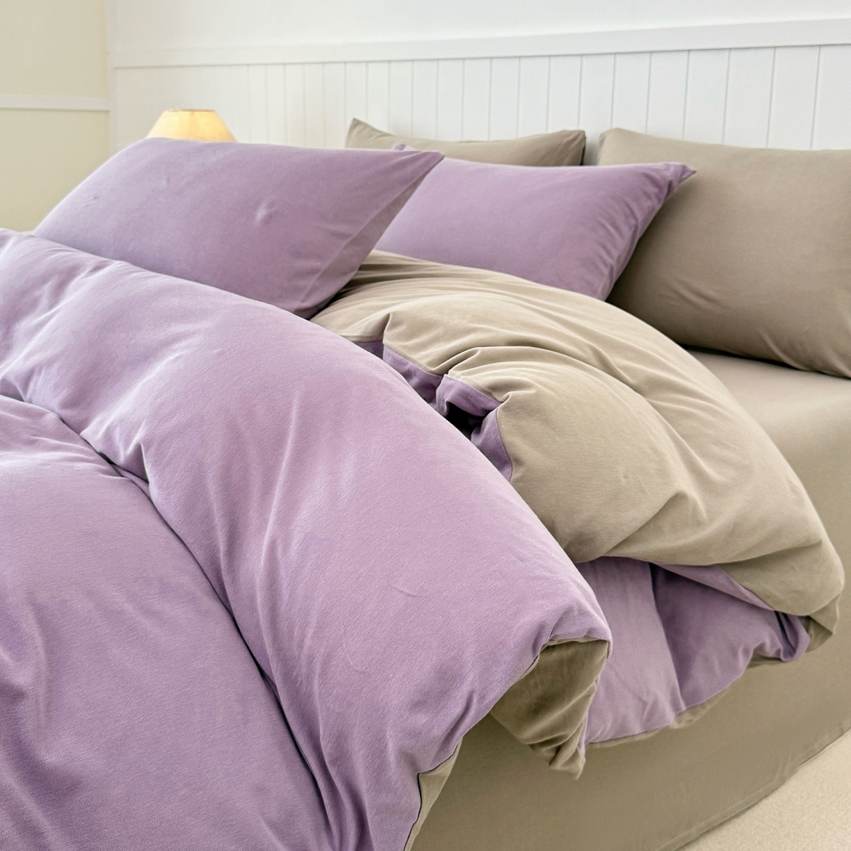 91家纺网 家纺一手货源 找家纺 （总）锦罗绣 2026年全棉纯棉针织棉螺旋纱四件套 单被套定制任意尺寸