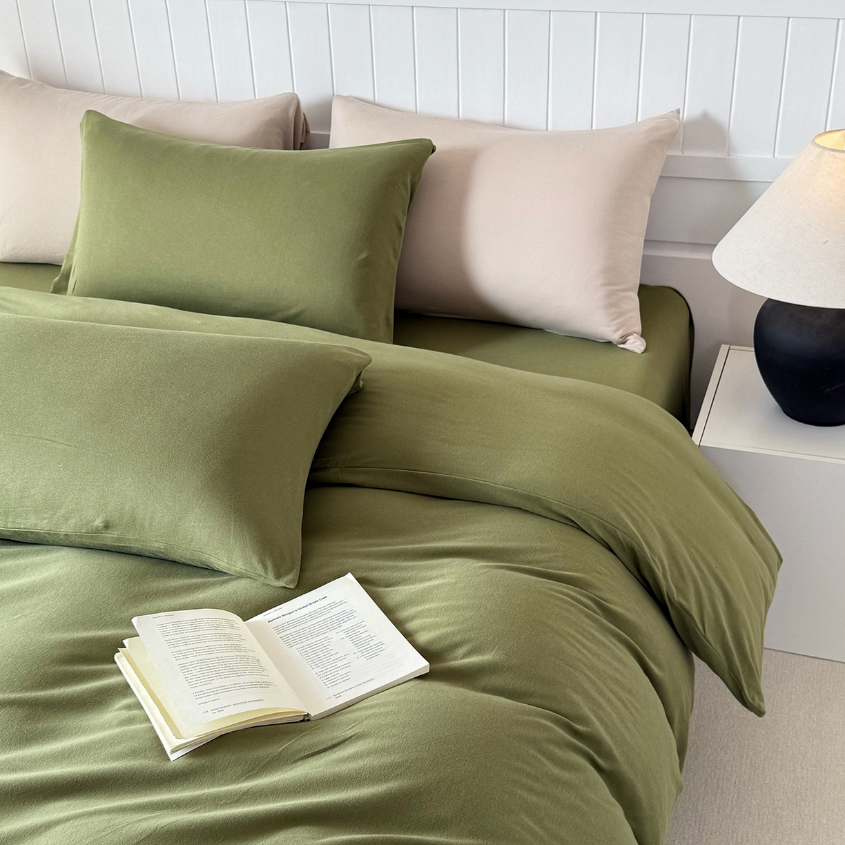 91家纺网 家纺一手货源 找家纺 锦罗绣 2026年全棉纯棉针织棉螺旋纱四件套 单被套定制任意尺寸 针织棉-薄荷绿