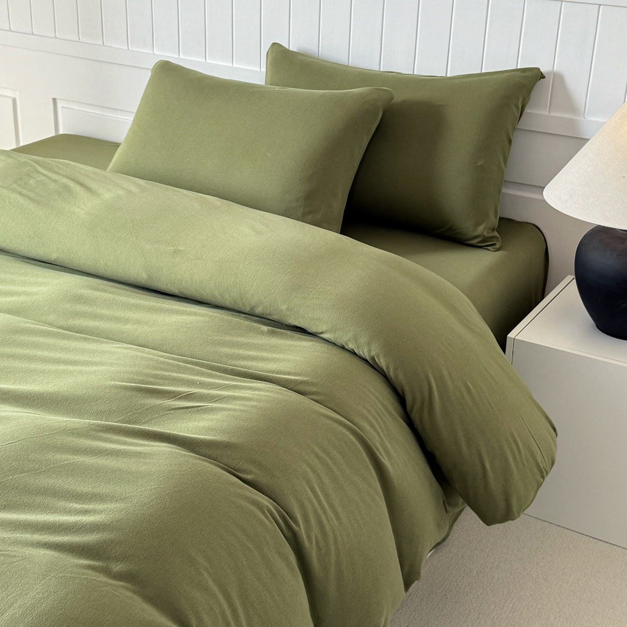 91家纺网 家纺一手货源 找家纺 锦罗绣 2026年全棉纯棉针织棉螺旋纱四件套 单被套定制任意尺寸 针织棉-薄荷绿