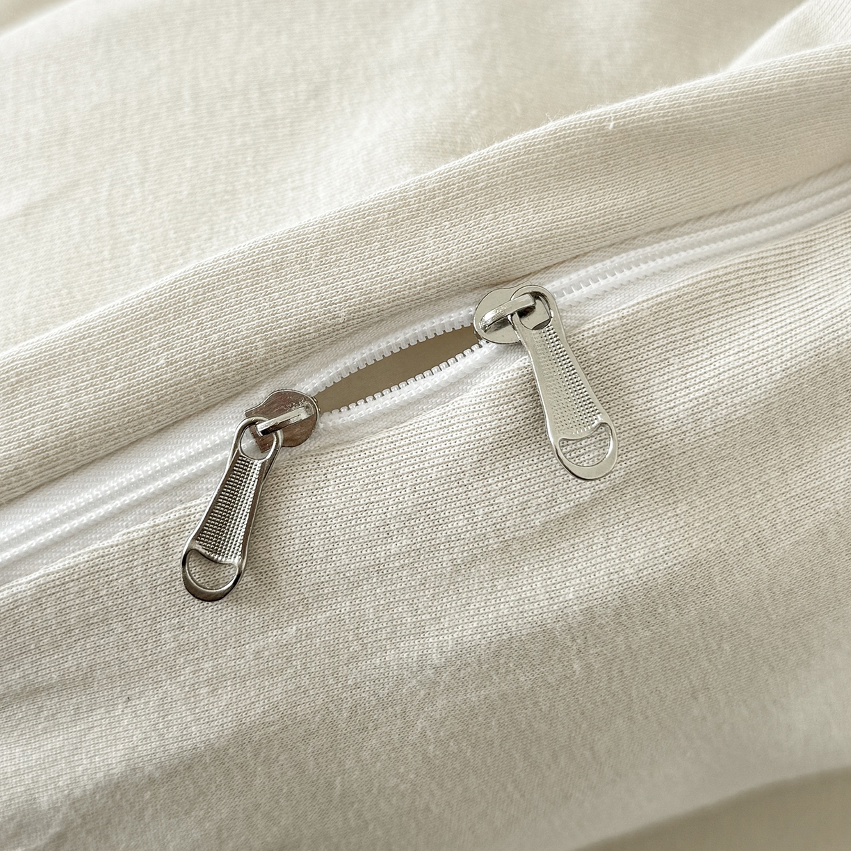 91家纺网 家纺一手货源 找家纺 锦罗绣 2026年全棉纯棉针织棉螺旋纱四件套 单被套定制任意尺寸 针织棉-米白