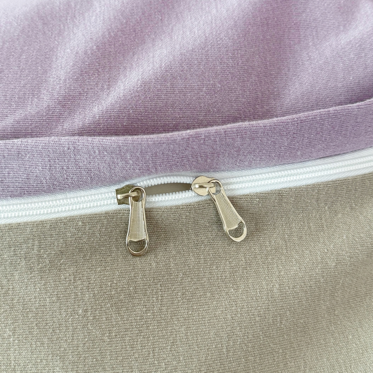 91家纺网 家纺一手货源 找家纺 锦罗绣 2026年全棉纯棉针织棉螺旋纱四件套 单被套定制任意尺寸 针织棉-紫灰色