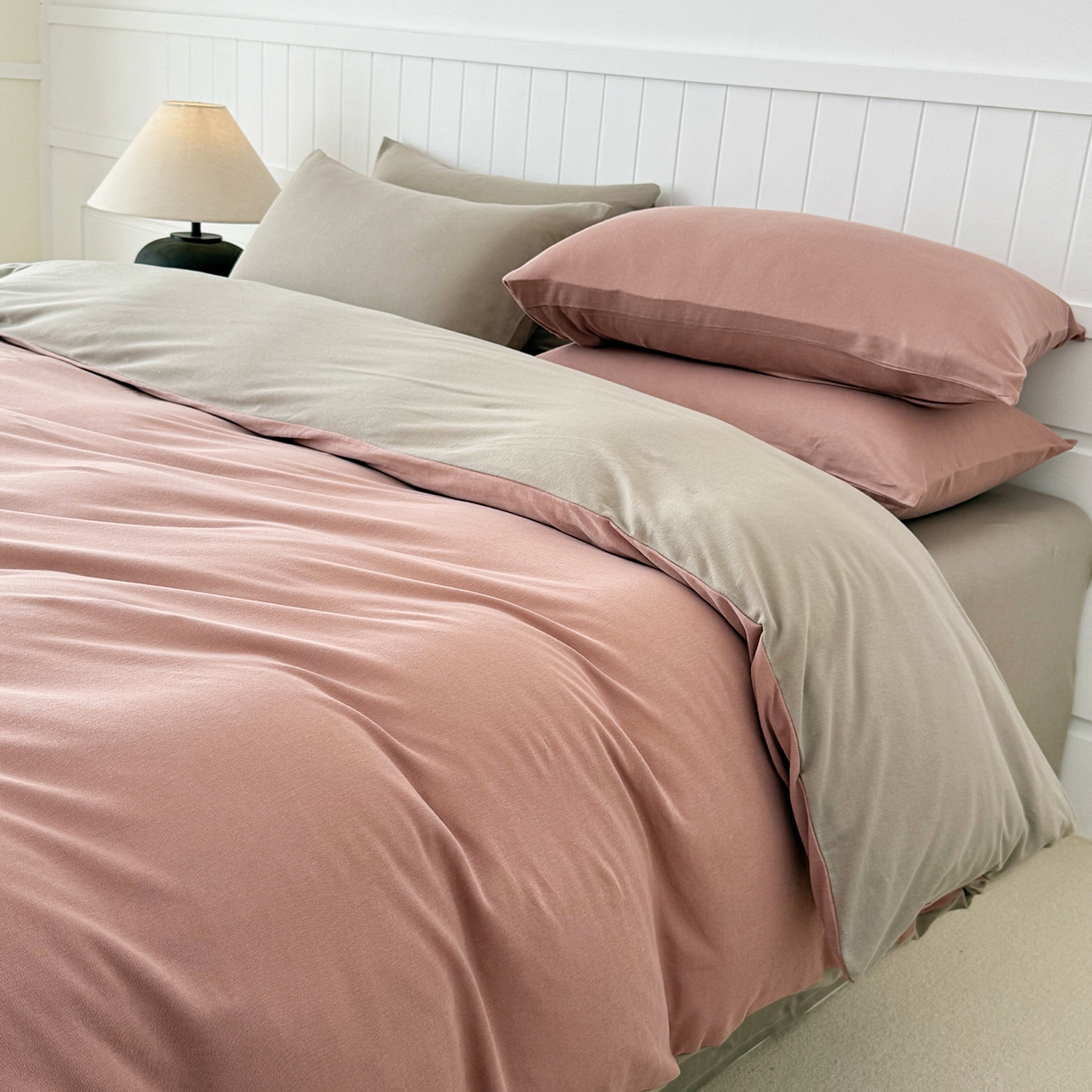 91家纺网 家纺一手货源 找家纺 锦罗绣 2026年全棉纯棉针织棉螺旋纱单被套定制任意尺寸 针织棉-豆沙灰