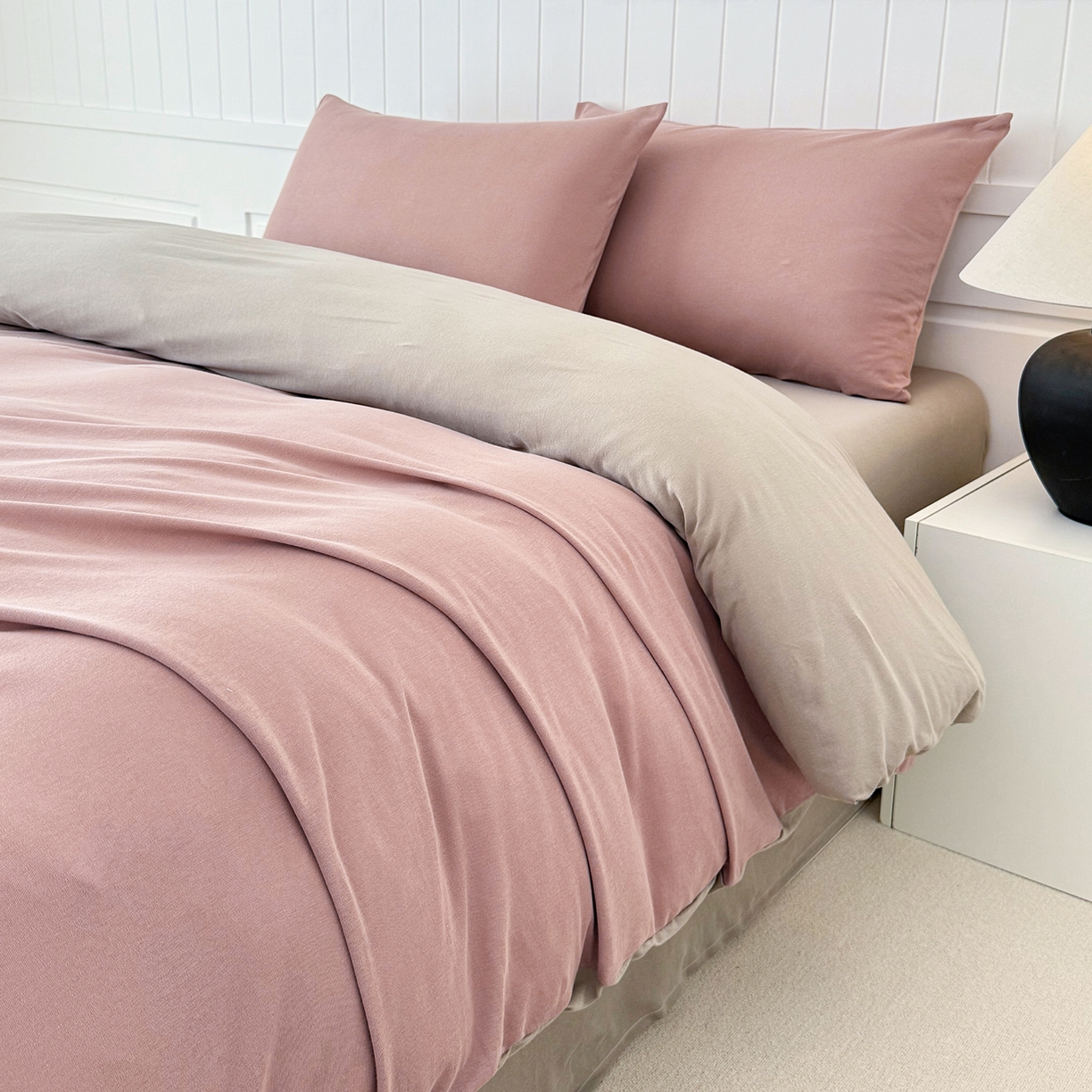 91家纺网 家纺一手货源 找家纺 锦罗绣 2026年全棉纯棉针织棉螺旋纱单被套定制任意尺寸 针织棉-豆沙灰