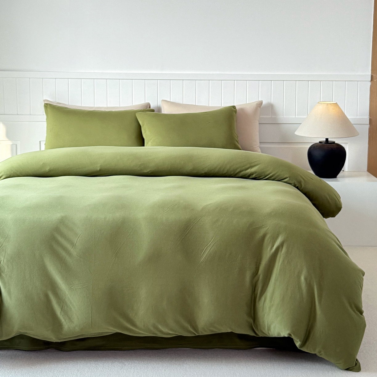 91家纺网 家纺一手货源 找家纺 锦罗绣 2026年全棉纯棉针织棉螺旋纱单被套定制任意尺寸 针织棉-薄荷绿