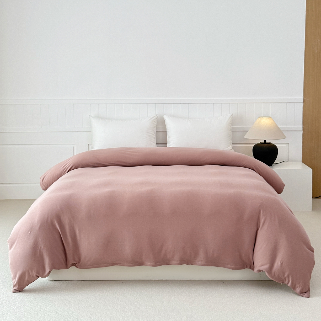 锦罗绣 2026年全棉纯棉针织棉螺旋纱单被套定制任意尺寸 针织棉-豆沙