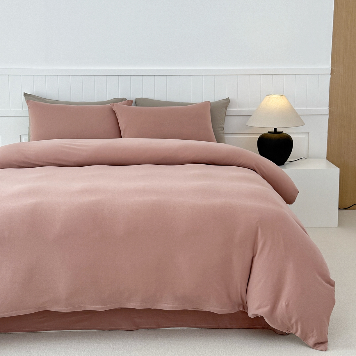 91家纺网 家纺一手货源 找家纺 锦罗绣 2026年全棉纯棉针织棉螺旋纱单被套定制任意尺寸 针织棉-豆沙