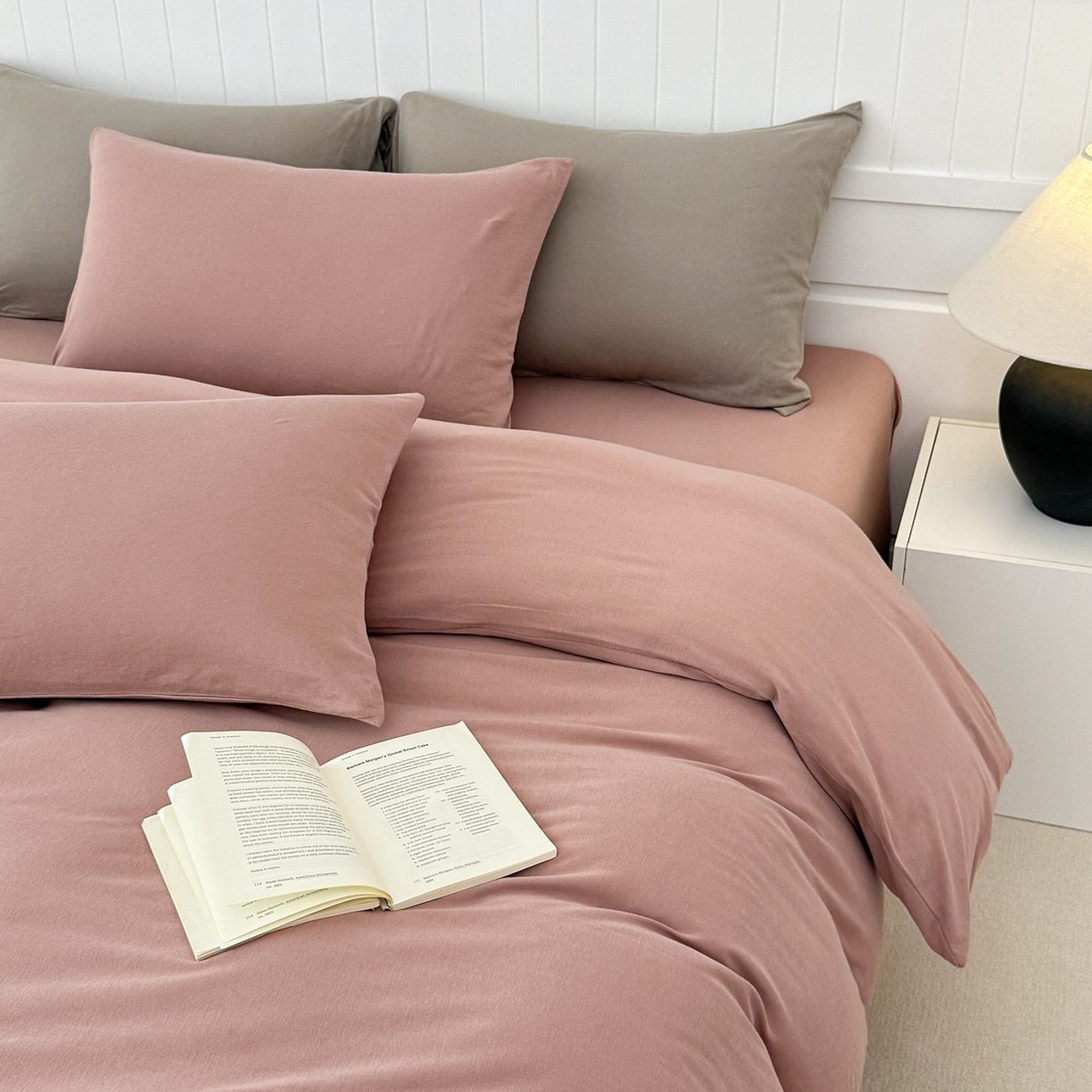 91家纺网 家纺一手货源 找家纺 锦罗绣 2026年全棉纯棉针织棉螺旋纱单被套定制任意尺寸 针织棉-豆沙