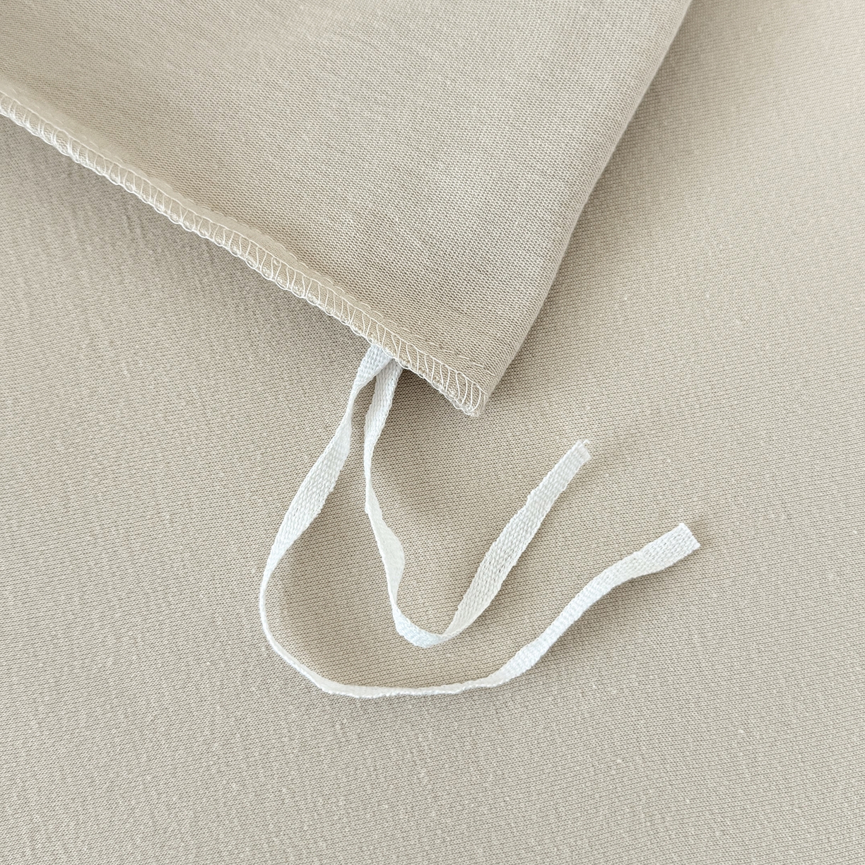 91家纺网 家纺一手货源 找家纺 锦罗绣 2026年全棉纯棉针织棉螺旋纱单被套定制任意尺寸 针织棉-米白