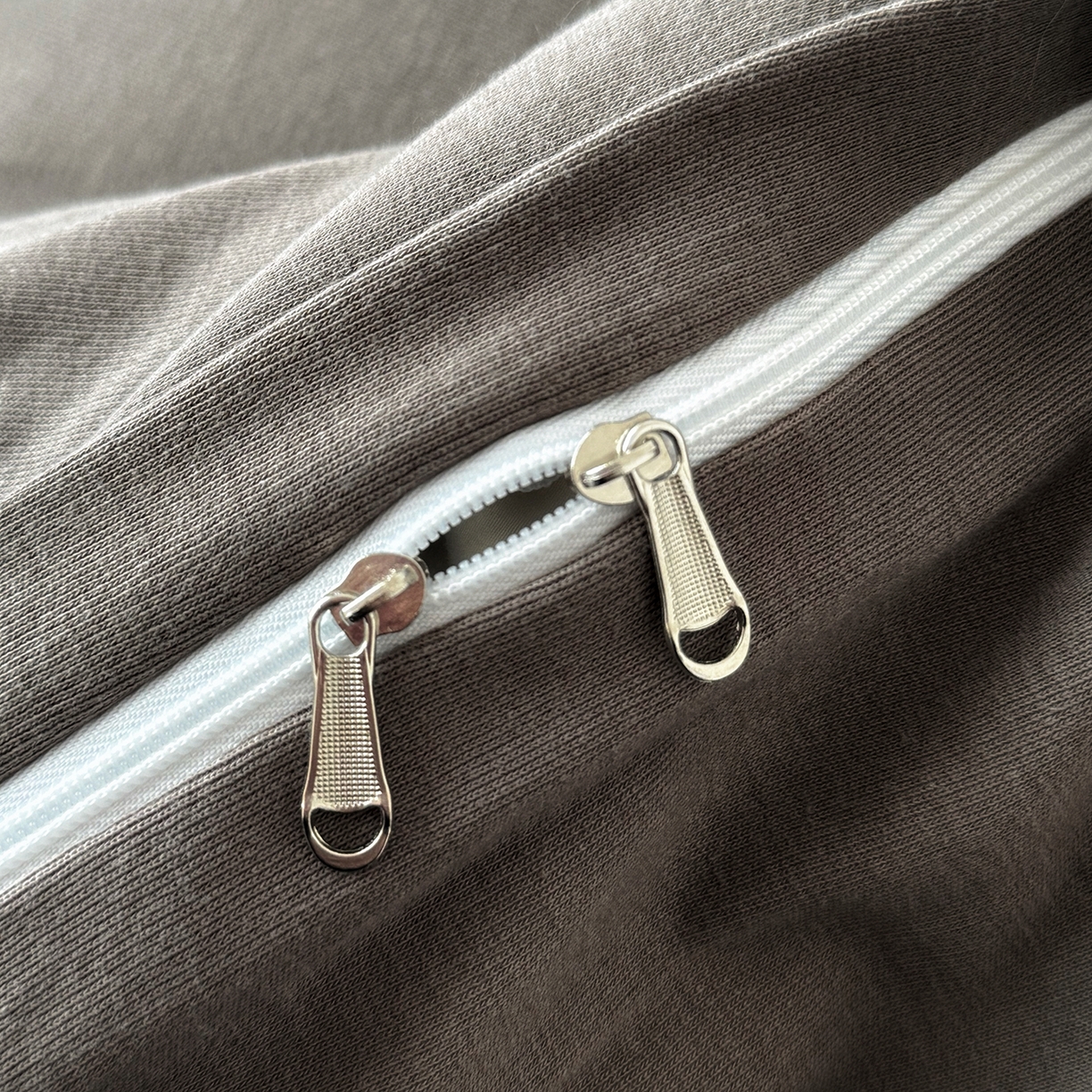 91家纺网 家纺一手货源 找家纺 锦罗绣 2026年全棉纯棉针织棉螺旋纱单被套定制任意尺寸 针织棉-绅士灰