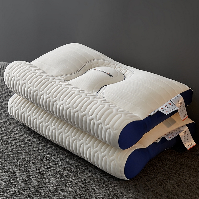 91家纺网 家纺一手货源 找家纺 乐可 2026新款乳胶日系牵引枕反牵引枕头枕芯 日系牵引枕-蓝