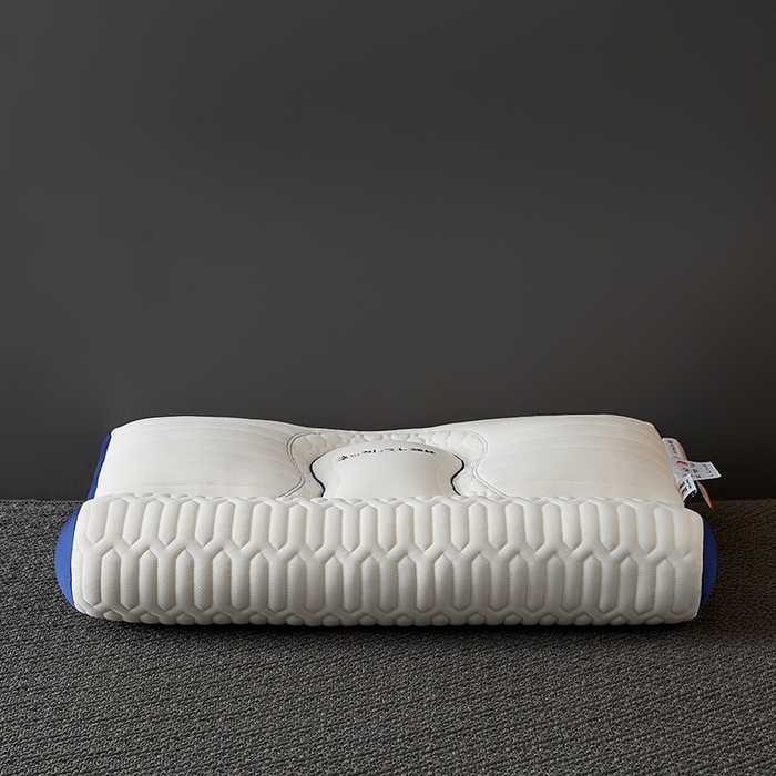 91家纺网 家纺一手货源 找家纺 乐可 2026新款乳胶日系牵引枕反牵引枕头枕芯 日系牵引枕-蓝