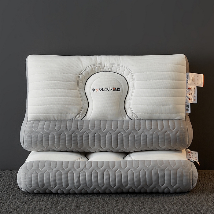 91家纺网 家纺一手货源 找家纺 乐可 2026新款乳胶日系牵引枕反牵引枕头枕芯 日系牵引枕-灰