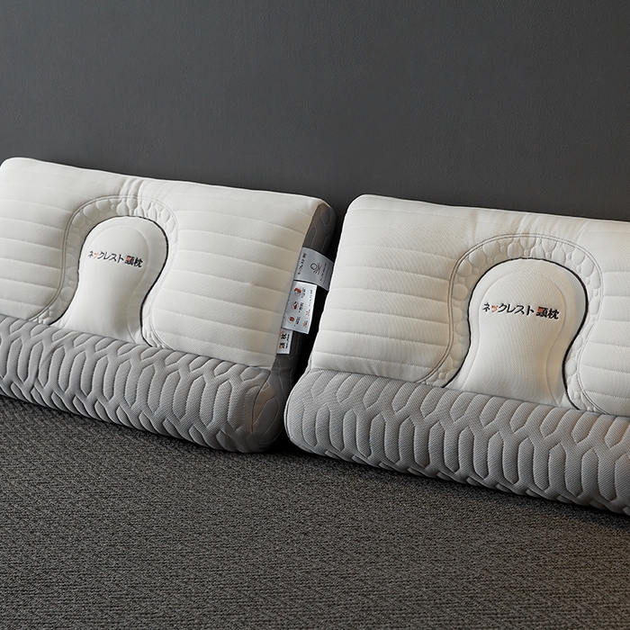 91家纺网 家纺一手货源 找家纺 乐可 2026新款乳胶日系牵引枕反牵引枕头枕芯 日系牵引枕-灰