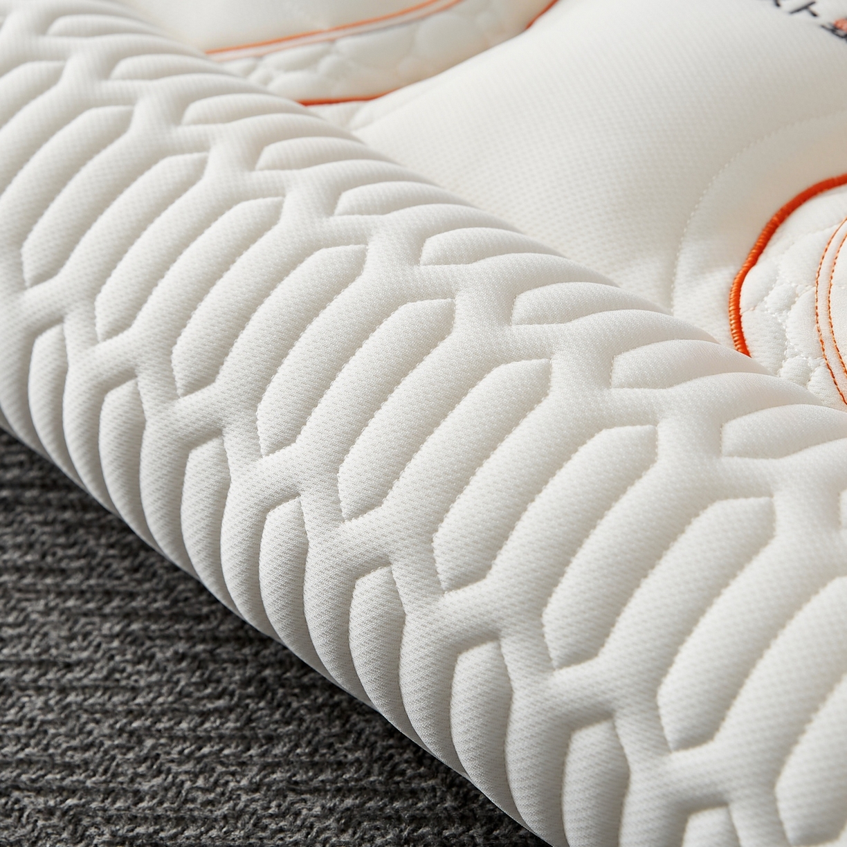 91家纺网 家纺一手货源 找家纺 乐可 2026新款乳胶日系牵引枕反牵引枕头枕芯 日系牵引枕-橘