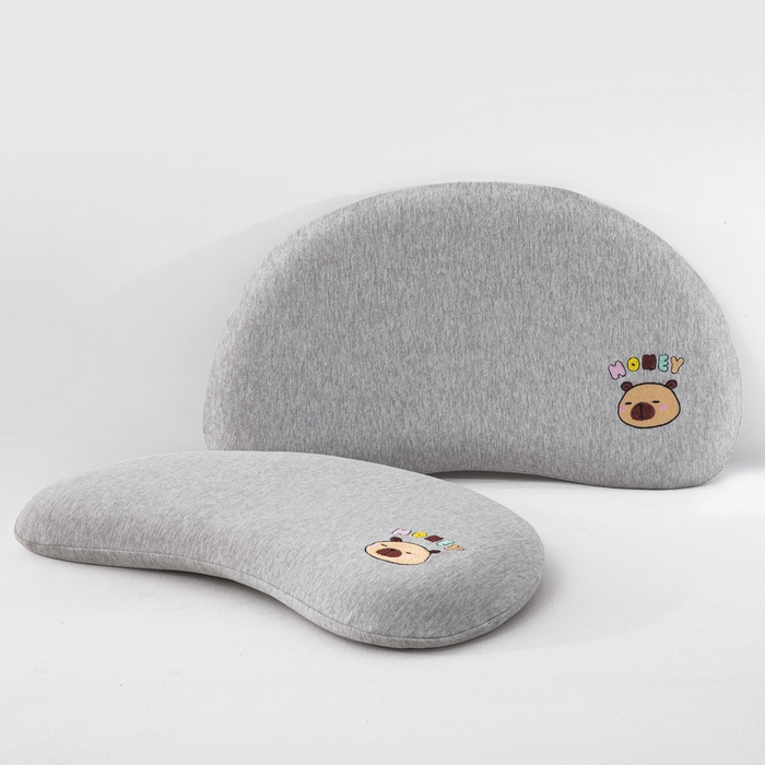 91家纺网 家纺一手货源 找家纺 大黄蜂家居家纺 2026新款A类卡通儿童硅胶枕枕头枕芯 卡皮灰