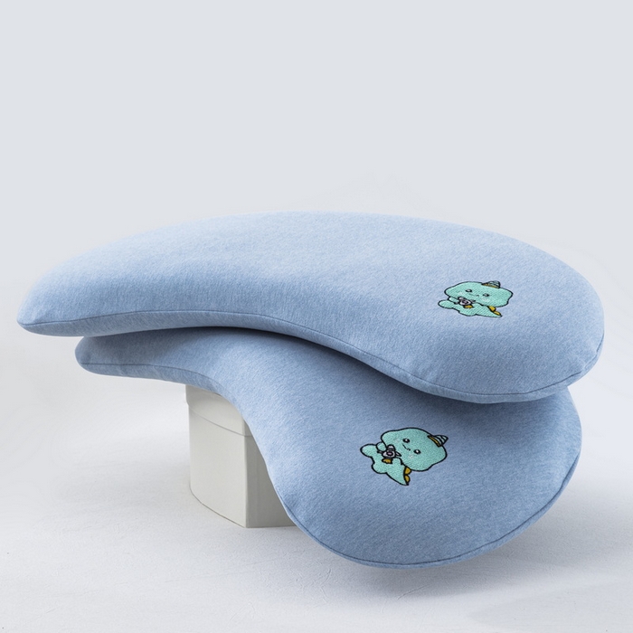 91家纺网 家纺一手货源 找家纺 大黄蜂家居家纺 2026新款A类卡通儿童硅胶枕枕头枕芯 小恐龙蓝