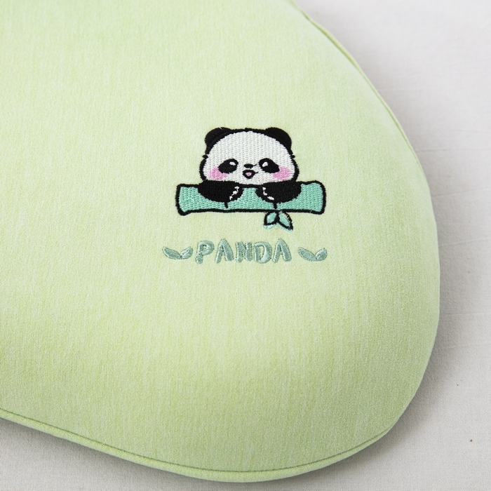 91家纺网 家纺一手货源 找家纺 大黄蜂家居家纺 2026新款A类卡通儿童硅胶枕枕头枕芯 熊猫绿