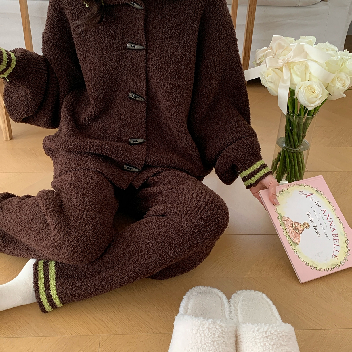 91家纺网 家纺一手货源 找家纺 多乐娜 2025新款出口日单高定款半边绒家居服重量高达1600g高级出口品质非市面普货（控价！请不要低于165元销售！！！！！） 暖棕色