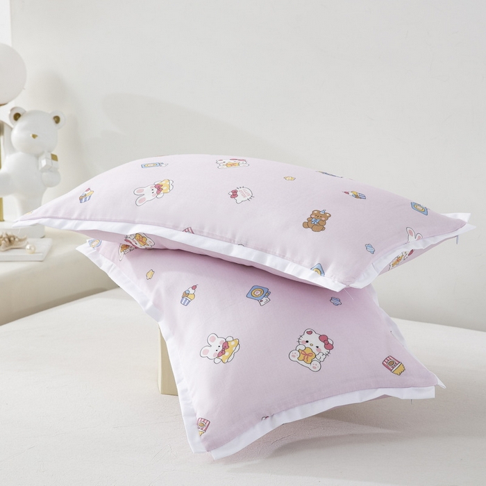 91家纺网 家纺一手货源 找家纺 大黄蜂家居家纺 2026新款A类纯棉双层纱棉花枕枕头枕芯 小猫猫