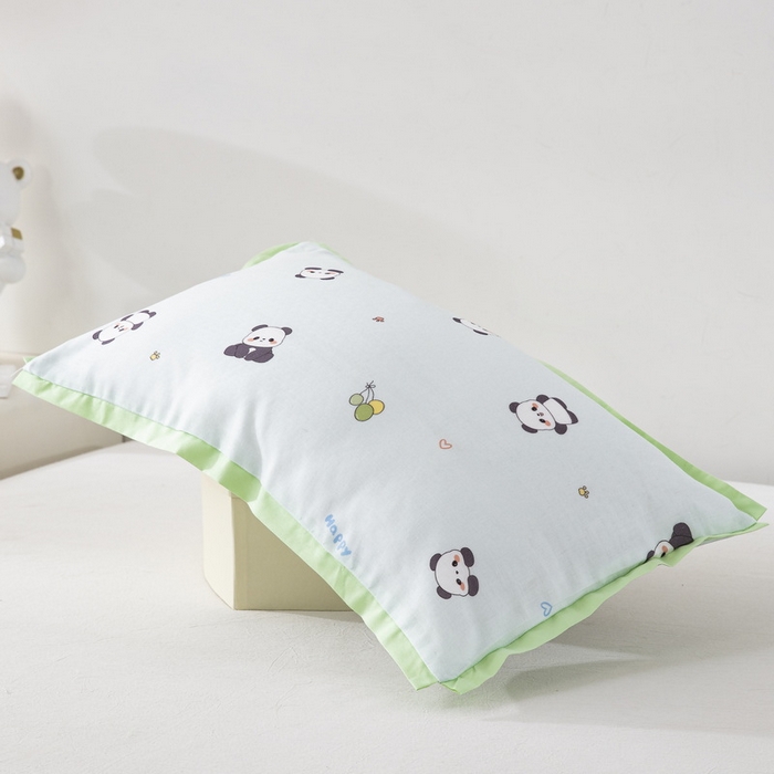 91家纺网 家纺一手货源 找家纺 大黄蜂家居家纺 2026新款A类纯棉双层纱棉花枕枕头枕芯 小熊猫