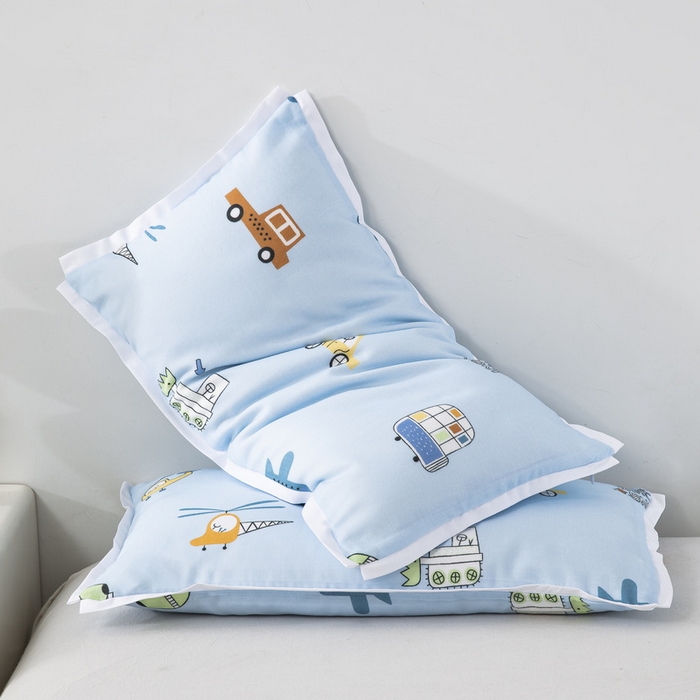 91家纺网 家纺一手货源 找家纺 大黄蜂家居家纺 2026新款A类纯棉双层纱棉花枕枕头枕芯 小汽车