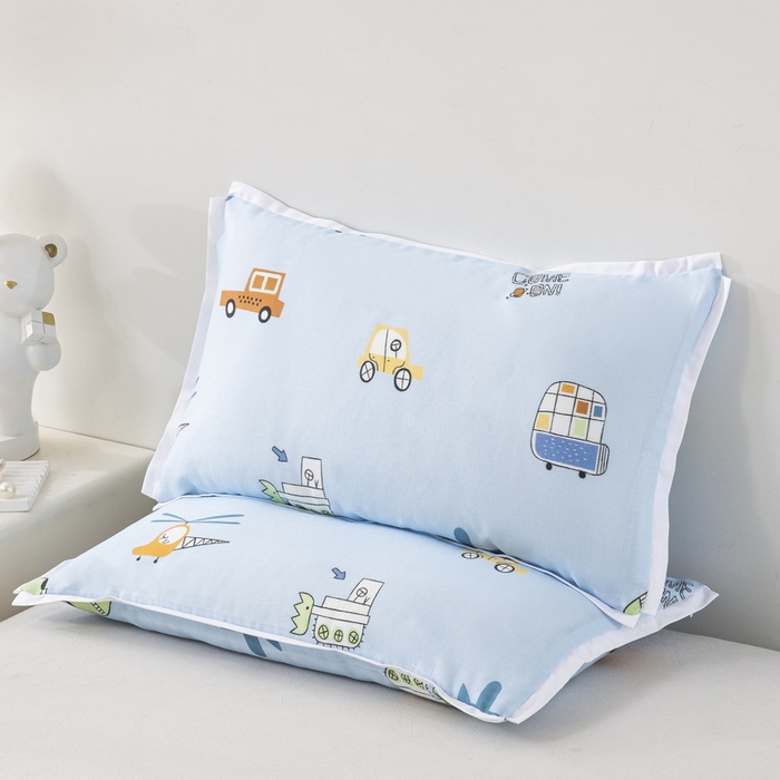 大黄蜂家居家纺 2026新款A类纯棉双层纱棉花枕枕头枕芯 小汽车