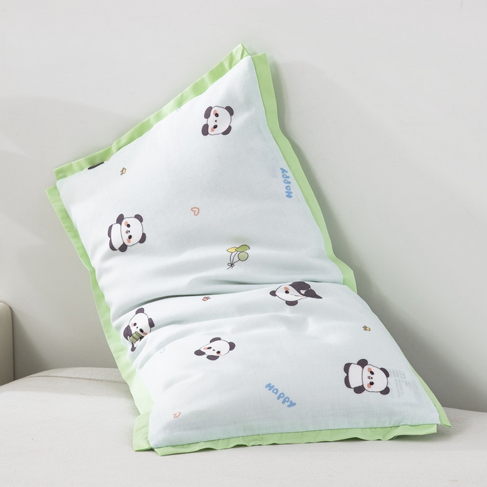 91家纺网 家纺一手货源 找家纺 大黄蜂家居家纺 2026新款A类纯棉双层纱棉花枕枕头枕芯 小熊猫