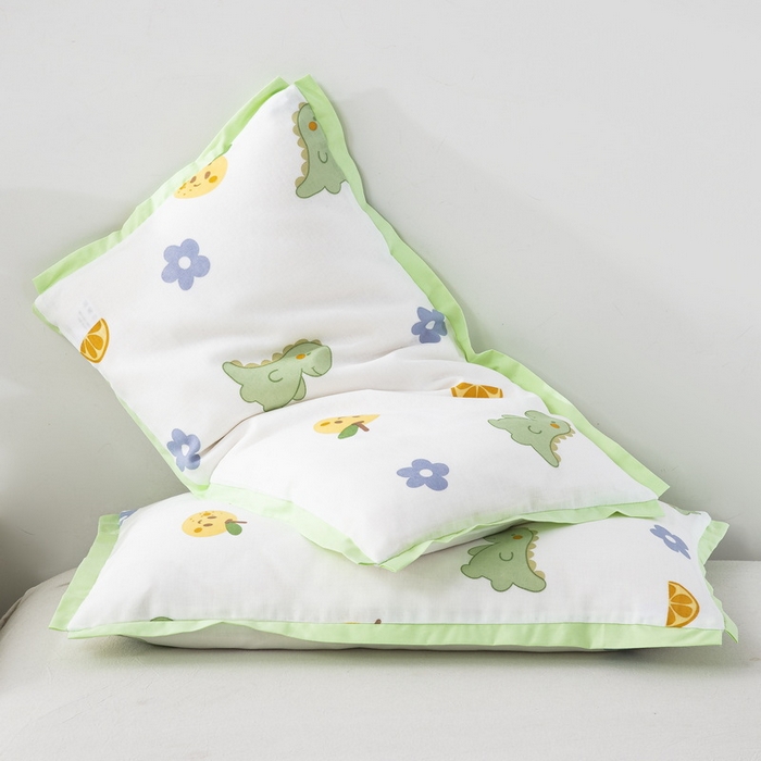 91家纺网 家纺一手货源 找家纺 大黄蜂家居家纺 2026新款A类纯棉双层纱棉花枕枕头枕芯 小恐龙