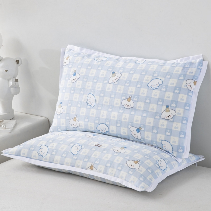 大黄蜂家居家纺 2026新款A类纯棉双层纱棉花枕枕头枕芯 樱桃小狗