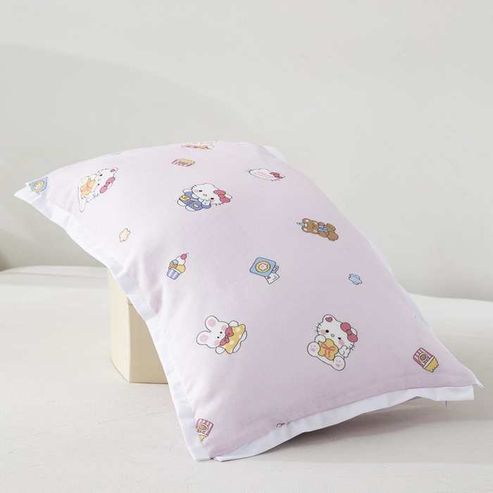 91家纺网 家纺一手货源 找家纺 大黄蜂家居家纺 2026新款A类纯棉双层纱棉花枕枕头枕芯 小猫猫