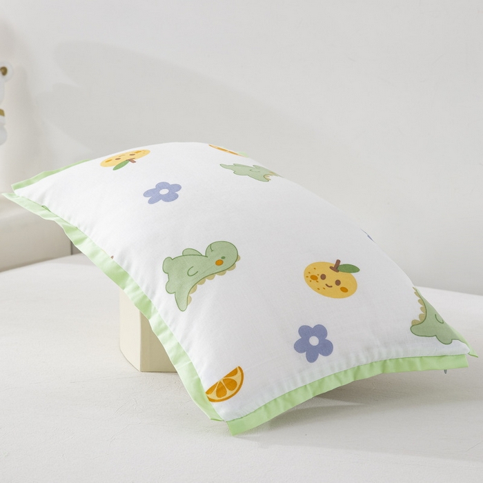 91家纺网 家纺一手货源 找家纺 大黄蜂家居家纺 2026新款A类纯棉双层纱棉花枕枕头枕芯 小恐龙