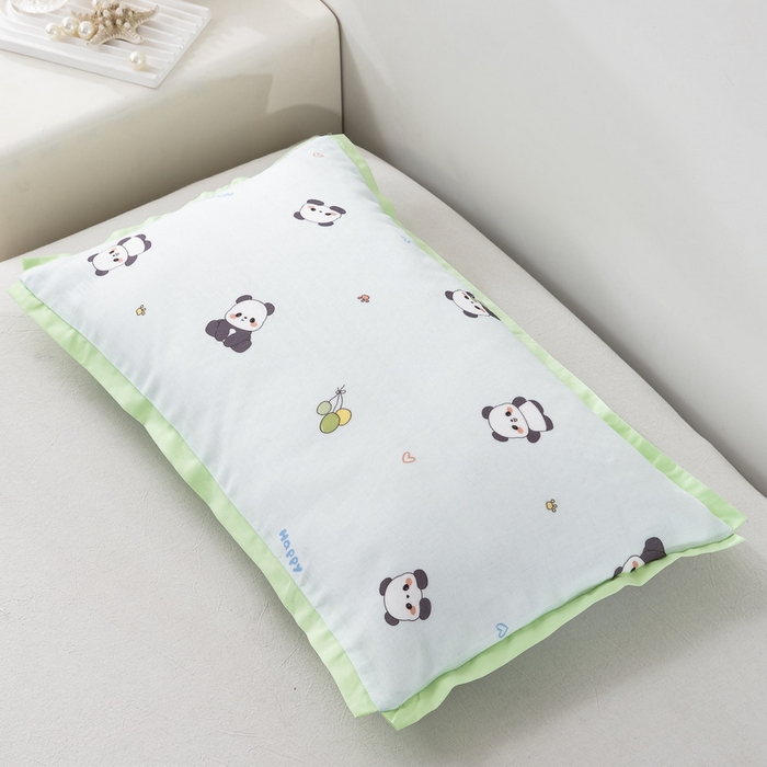 91家纺网 家纺一手货源 找家纺 大黄蜂家居家纺 2026新款A类纯棉双层纱棉花枕枕头枕芯 小熊猫